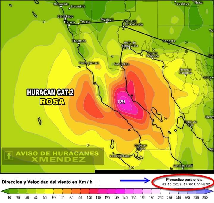 Tropical Storm Rosa On It’s Way To Baja