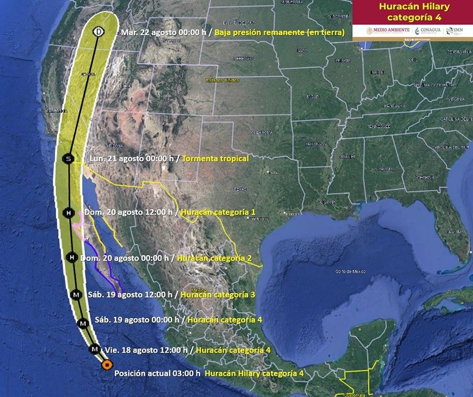 Hurricane Hilary Nears Cabo as Category 4