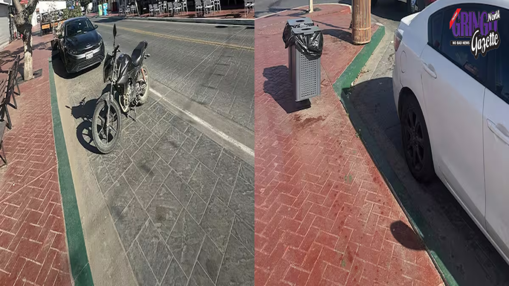 Eye on the sidewalk colors before you park!