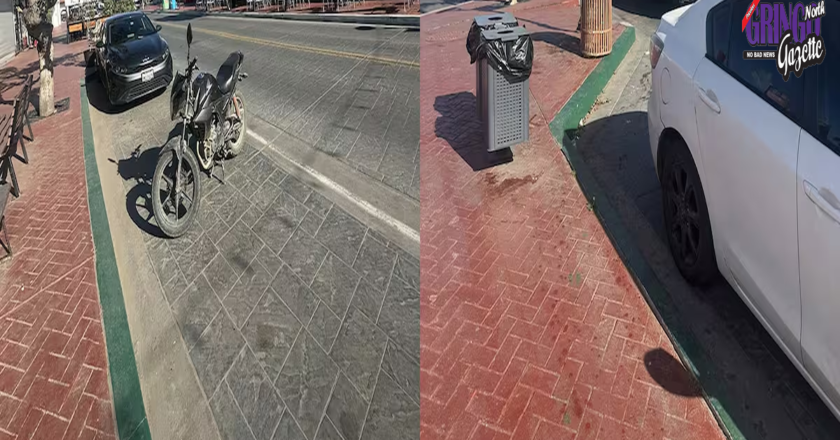 Eye on the sidewalk colors before you park!