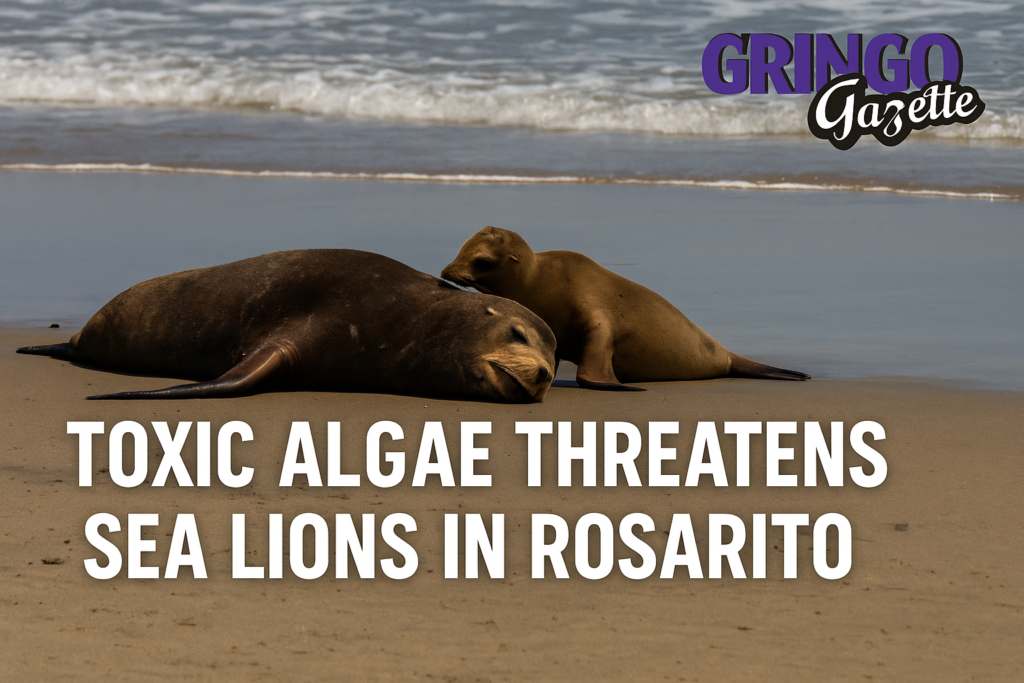 Sea lions who eat contaminated seafood become poisoned.