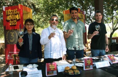 Big names, big wine plans — The Fiestas de la Vendimia 2025 press crew: Wenceslao Martínez (Provino), Andrés Bremer (Proturismo), Álvaro Romero (Provino), and Yolanda Navarro (Tourism), standing tall for Baja’s boldest wine season yet.